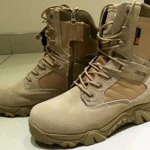 Delta Side ZIP TAN 8 inch Combat Boots