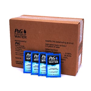 P&G Water Purification Sachets 4g Treats 10L Box of 240 Pcs