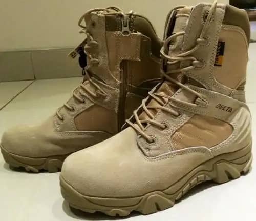 Delta Side ZIP TAN 8 inch Combat Boots