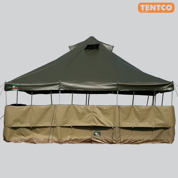 TENTCO BUSH MARQUEE/ARMY TENT - 5M X 5M X 3.3M