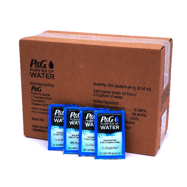 P&G Water Purification Sachets 4g Treats 10L Box of 240 Pcs